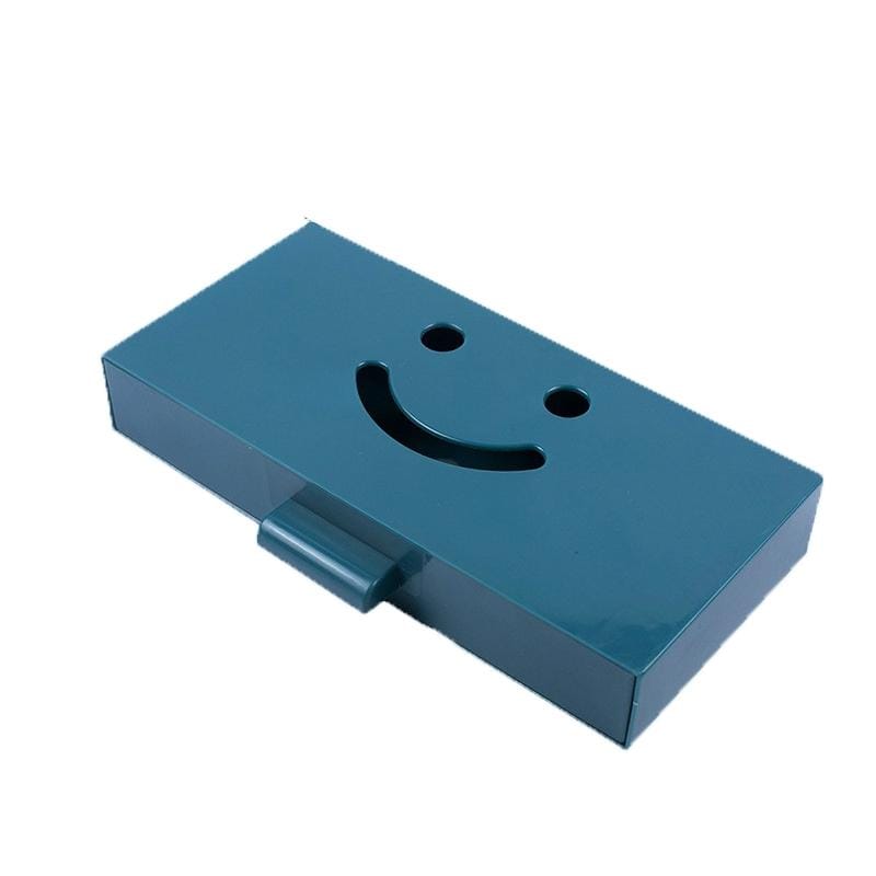 5 PCS Hidden Drawer Storage Box Office Desk Bottom Paste Large Capacity Pen Case (Light Blue)