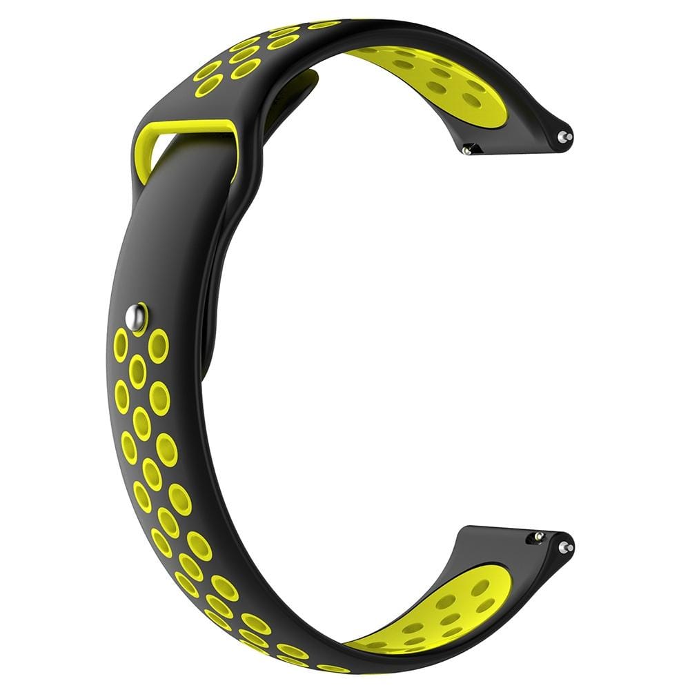 For Garmin Vivoactive3 Two-colors Replacement Wrist Strap Watchband (Black Yellow)
