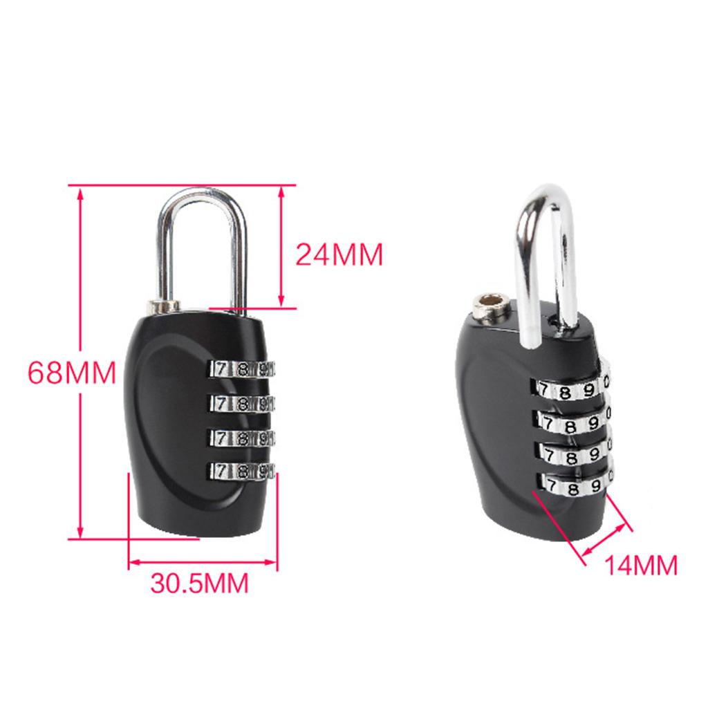 TSA Approved 4-Digit Combination Lock Code Padlock Travel Bag and Gym Locker