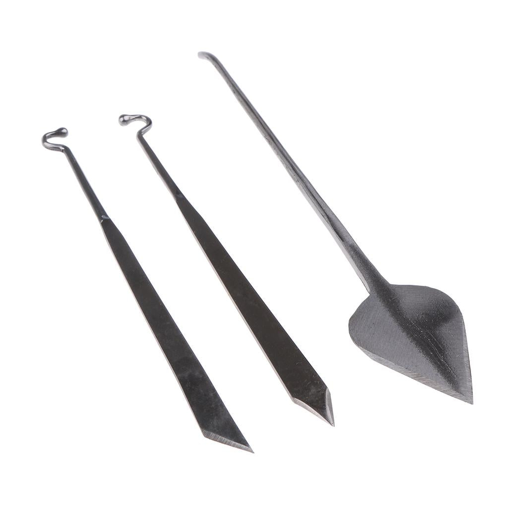 Set of 3 Piglet Castration Knife Farm Animal Pet Veterinary Instrument