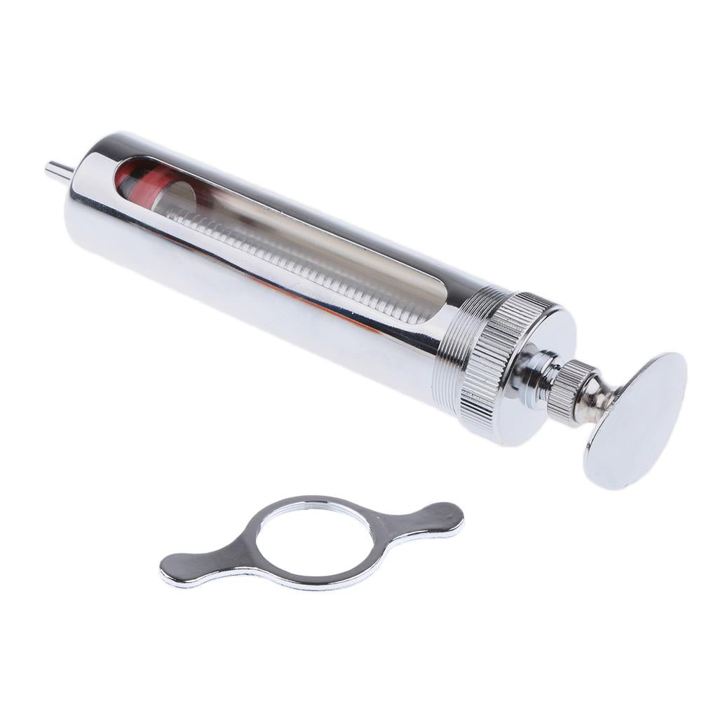 30ml Adjustable Veterinary Syringe Reusable Livestock Supplies Equipment