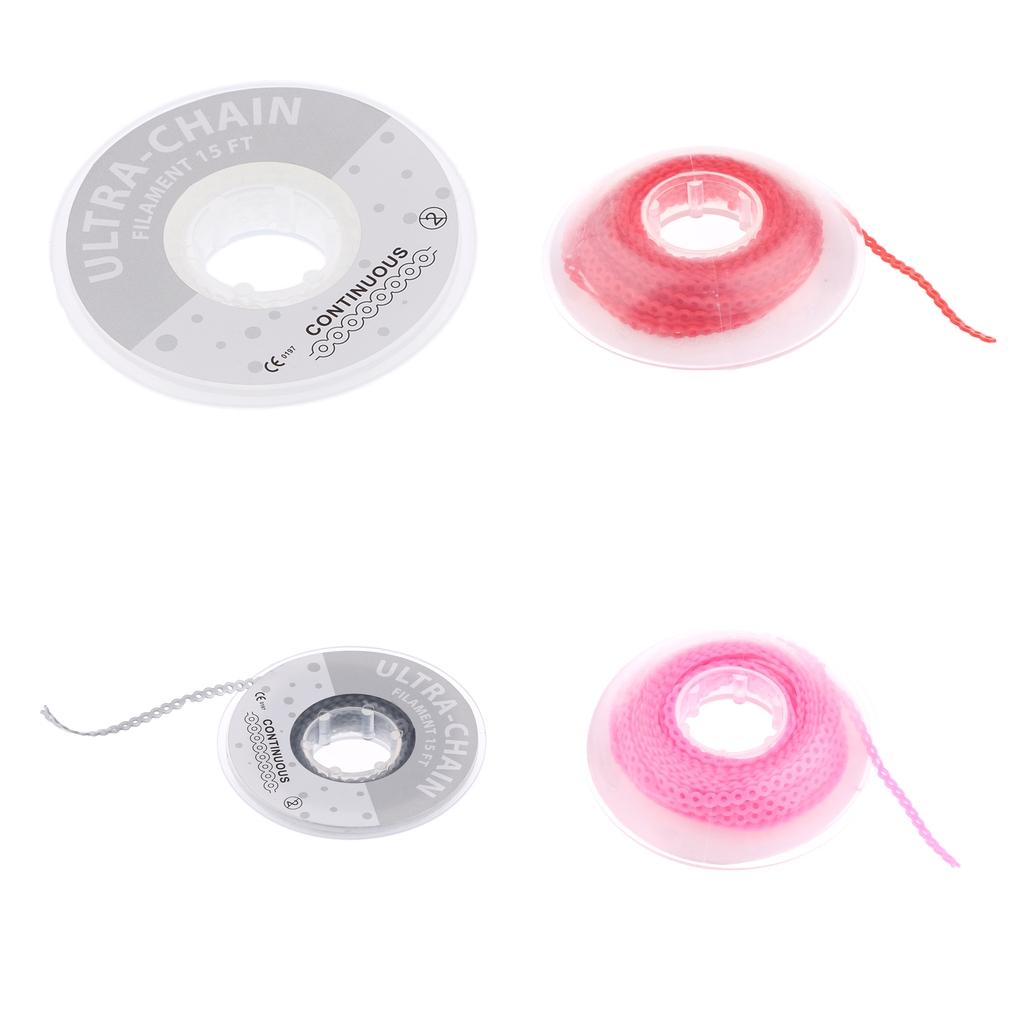 Dental Orthodontic Power Chain Elastic Rubber Band Long Spool Clear