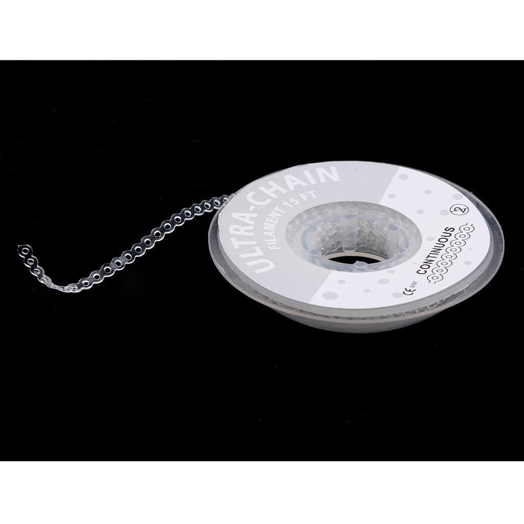 Dental Orthodontic Power Chain Elastic Rubber Band Long Spool Clear