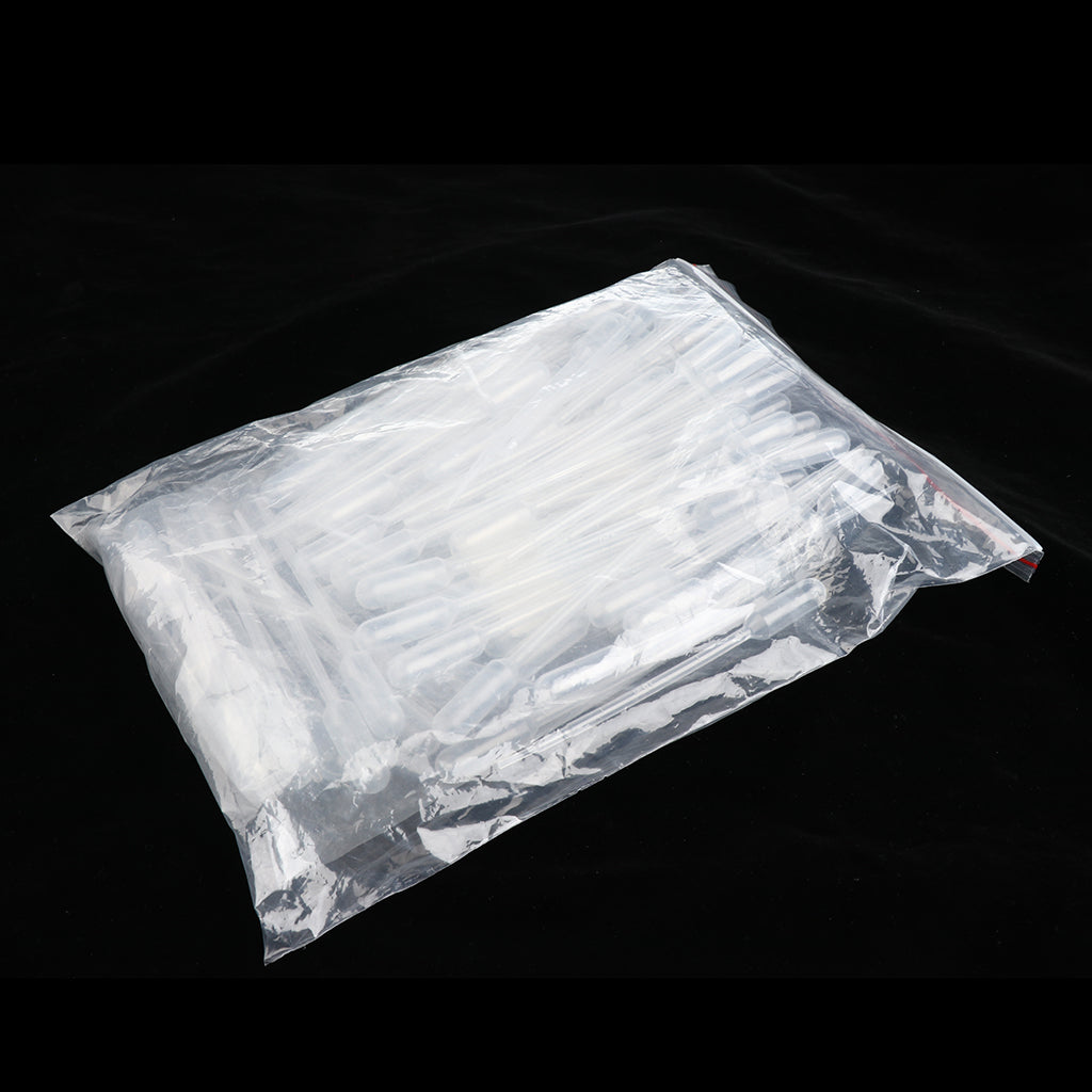 100 Pieces Disposable Plastic Eye Droppers Transfer Graduated Pipettes 2mL