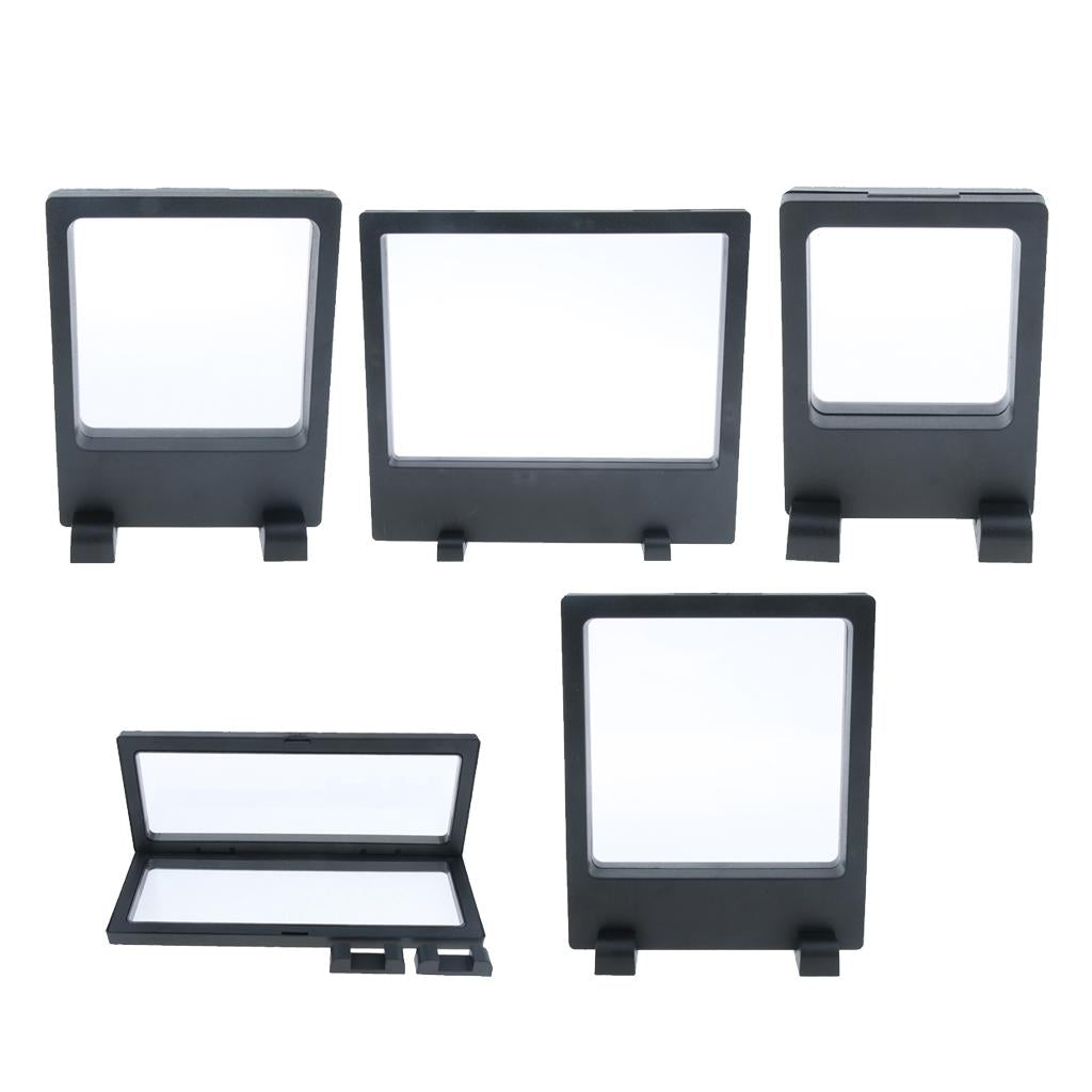 3D Floating Jewelry Coin Display Frame Case Box Stand Rack Holder 9x23cm