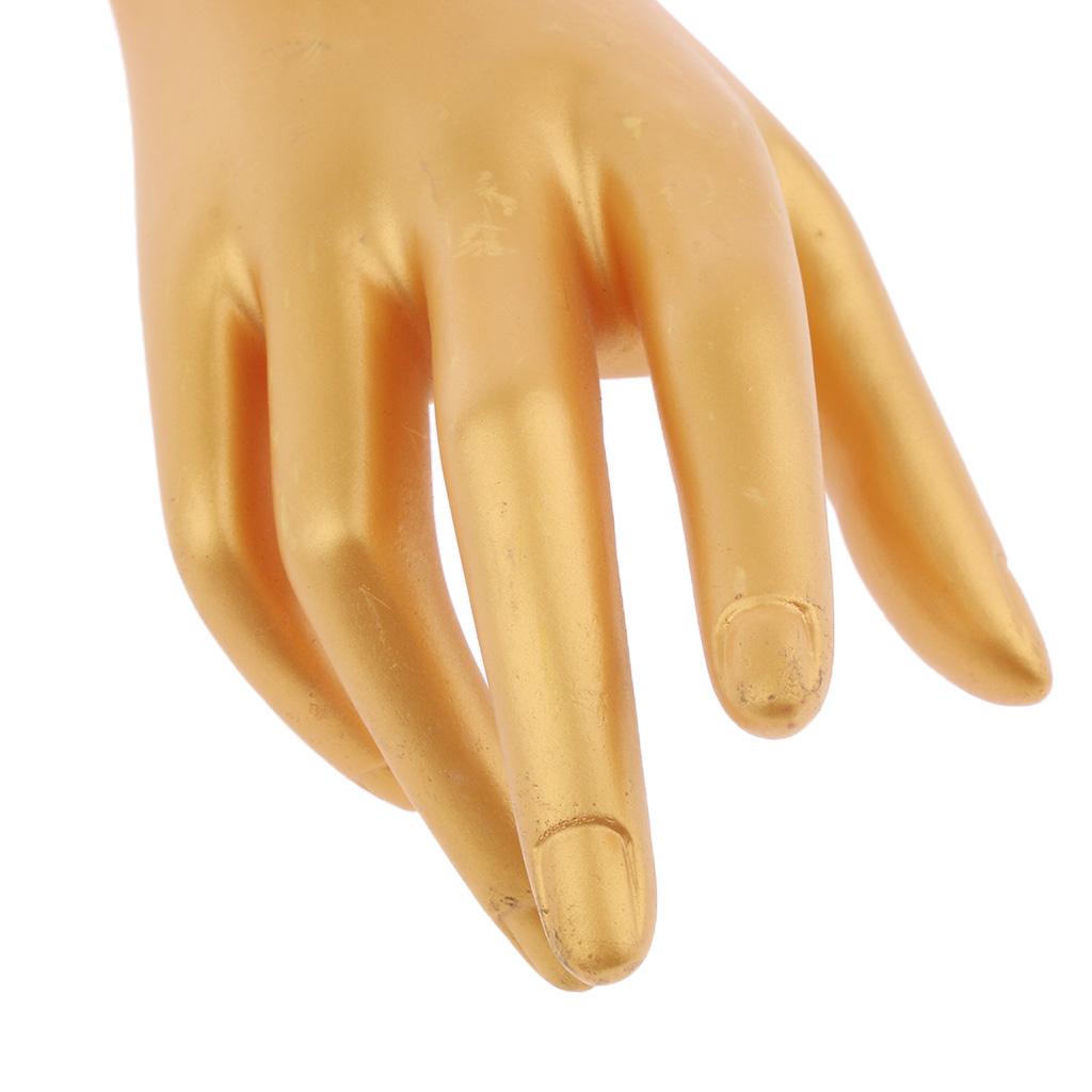 Female Mannequin Hand for Jewelry Bracelet Ring Watch Display Gold