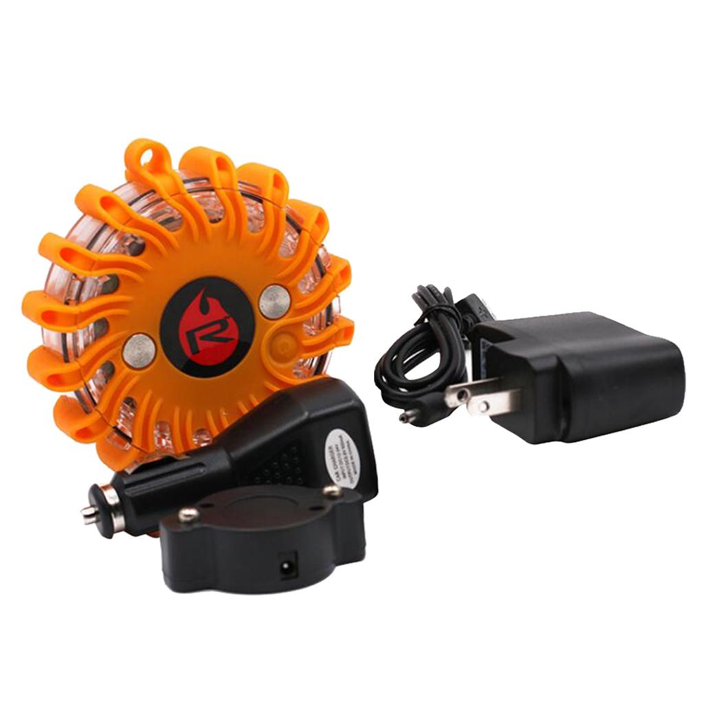 LED Rechargeable Warning Flares Emergency Roadside Flashing Warning Lights