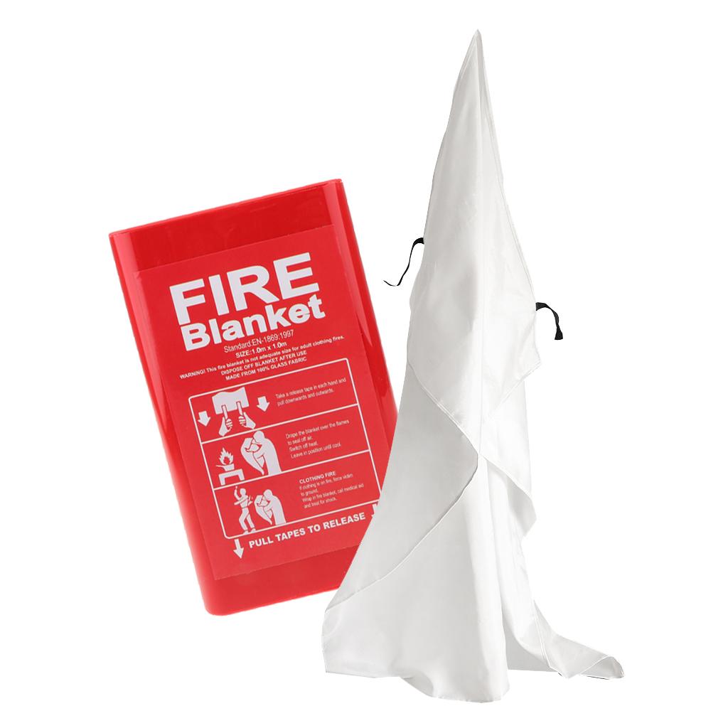 Fire Blanket Fiberglass Fire Flame Retardent Emergency Surival Fire Shelter 1.0x1.0m