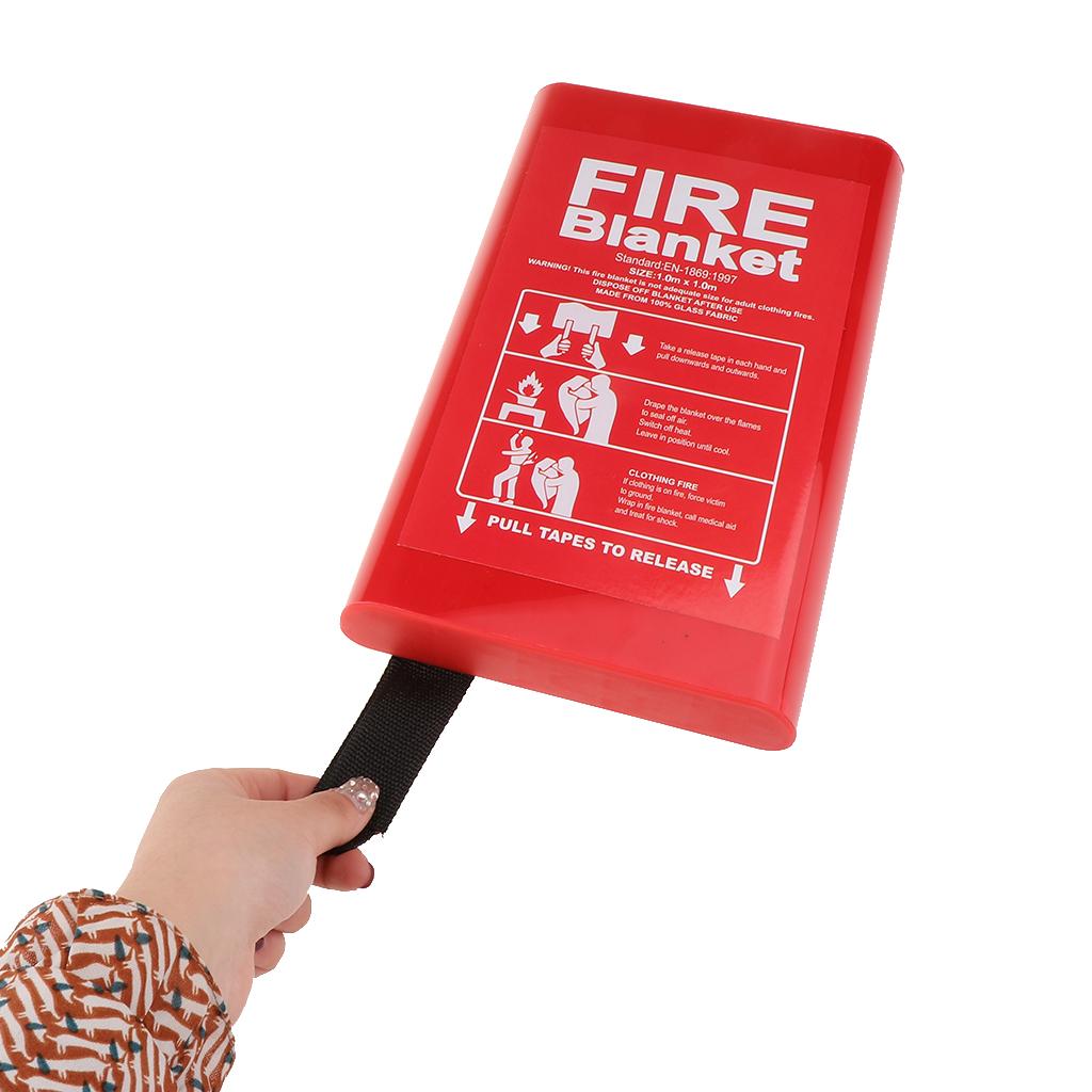 Fire Blanket Fiberglass Fire Flame Retardent Emergency Surival Fire Shelter 1.0x1.0m