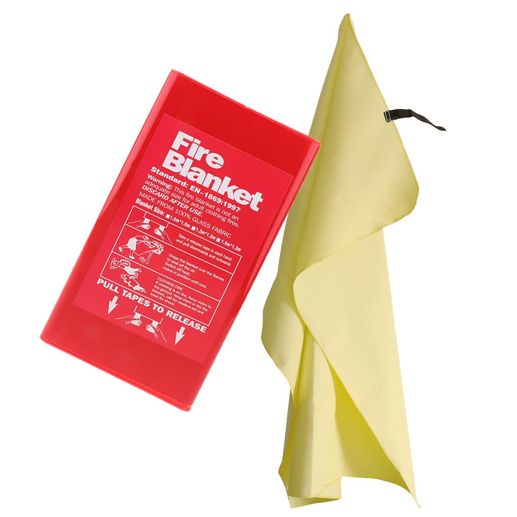 Fiberglass Safety Fire Blanket Emergency Survival Flame Retardant 1.2x1.5m