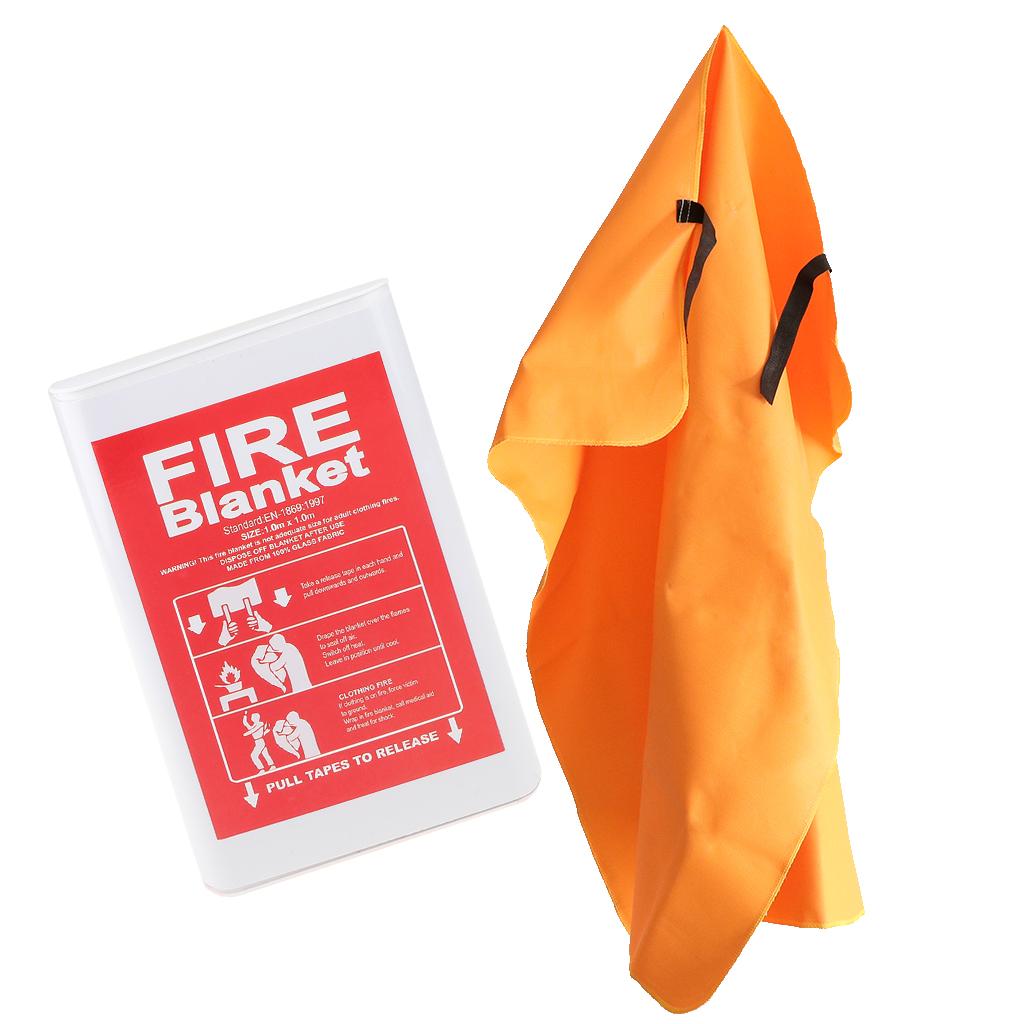 Fiberglass Safety Fire Blanket Emergency Survival Flame Retardant 1x1m b