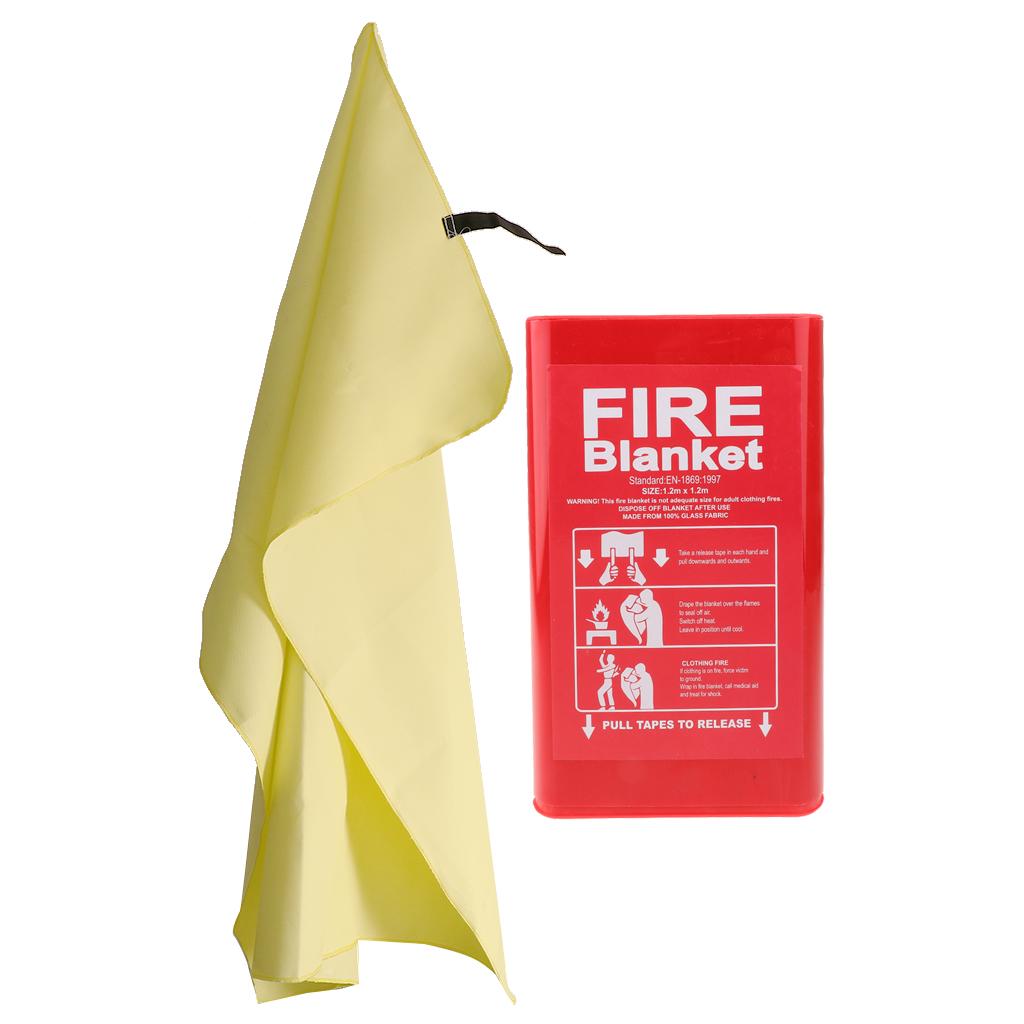 Fiberglass Safety Fire Blanket Emergency Survival Flame Retardant 1.2x1.2m