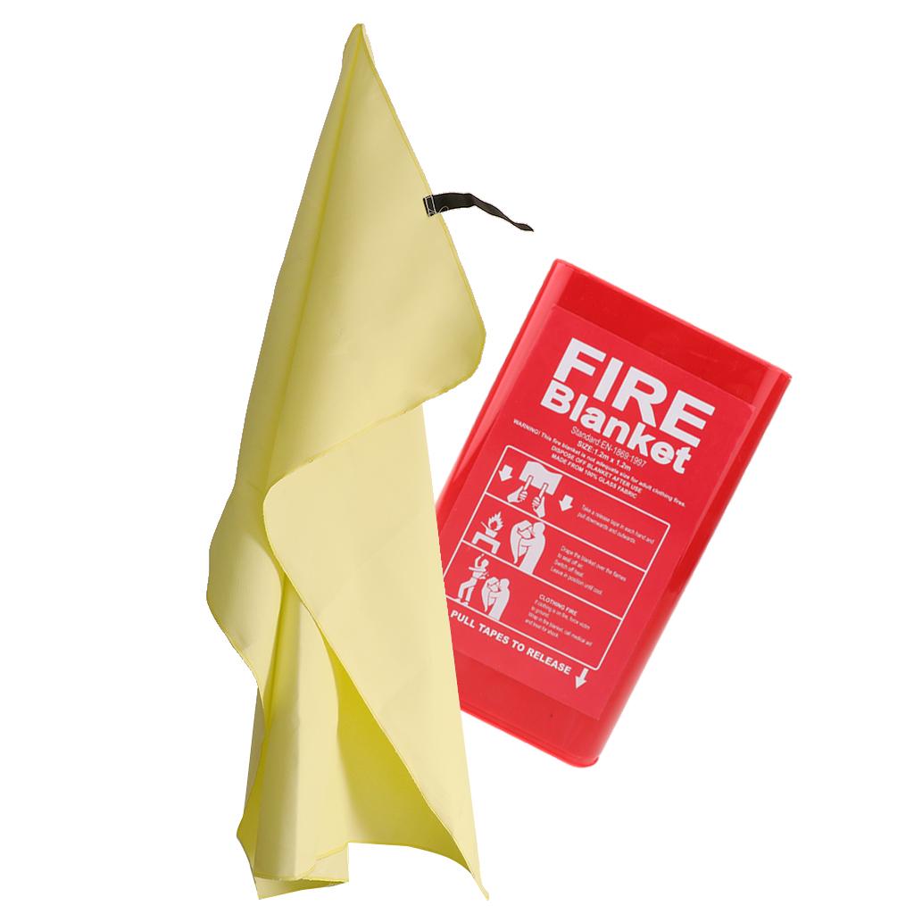 Fiberglass Safety Fire Blanket Emergency Survival Flame Retardant 1.2x1.2m