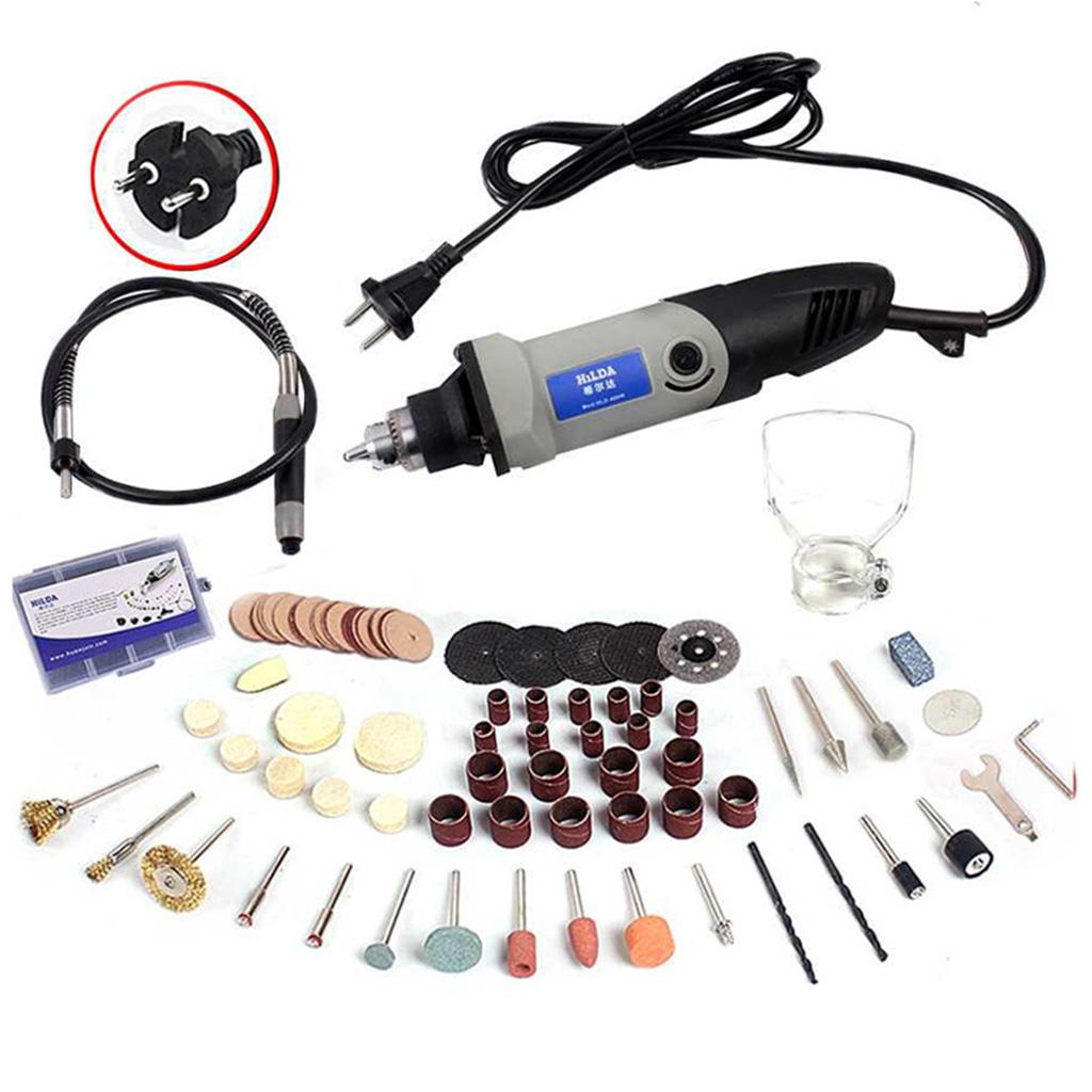 Mini Electric Drill Rotary Grinder Kit with 94 Pieces Accessories 220V