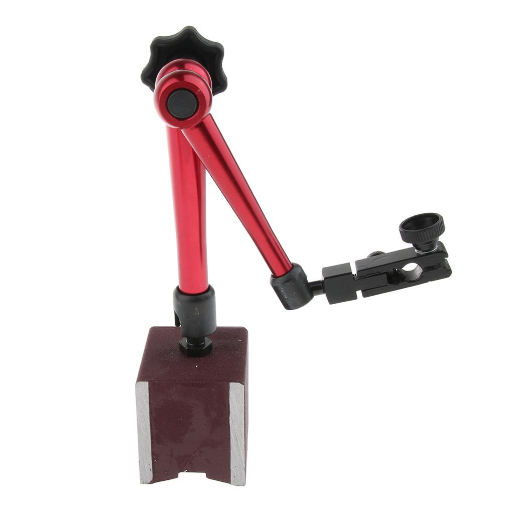Heavy Duty 8mm Dial Gage Holder Magnetic Mag Base On Off Tool Stand red