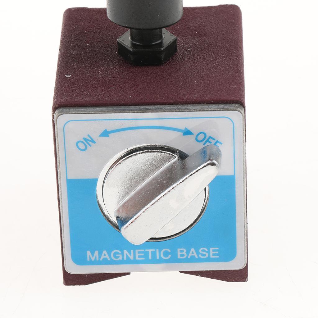 Heavy Duty 8mm Dial Gage Holder Magnetic Mag Base On Off Tool Stand red