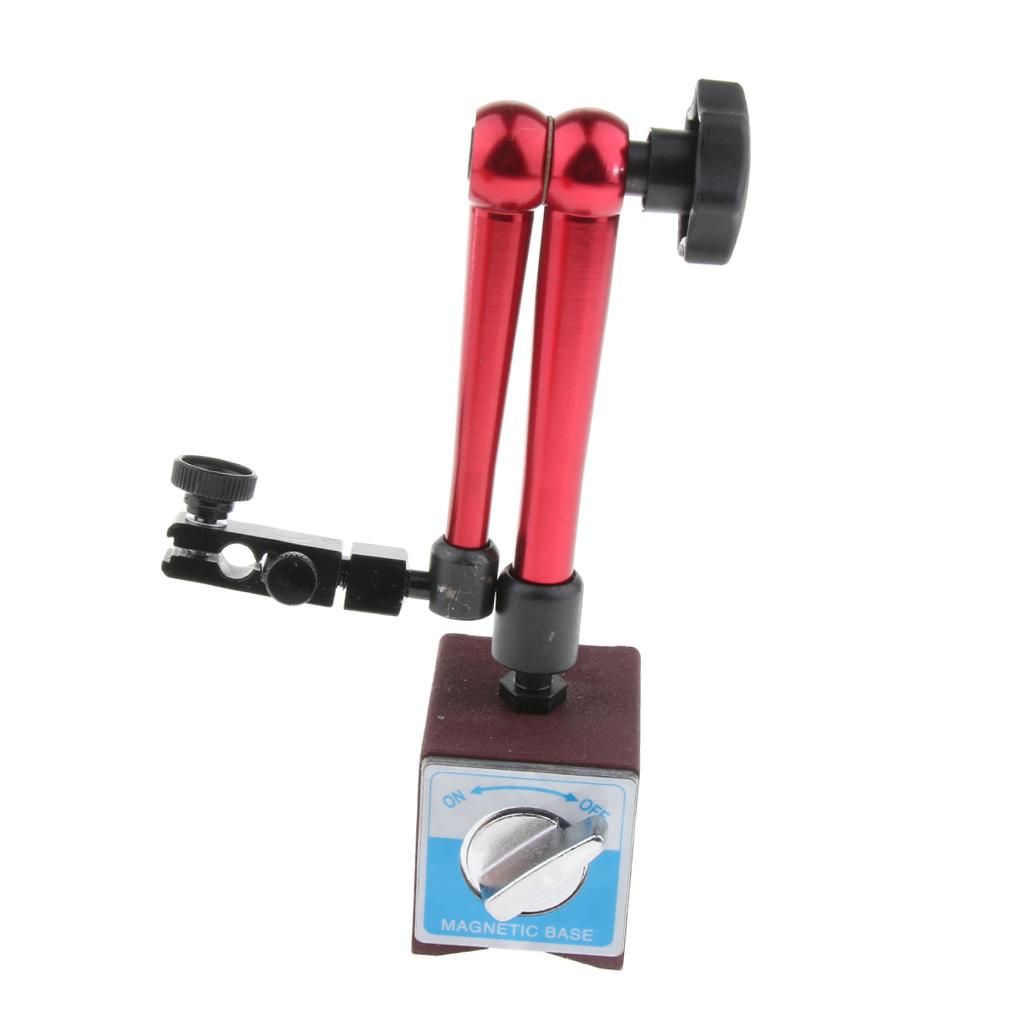 Heavy Duty 8mm Dial Gage Holder Magnetic Mag Base On Off Tool Stand red