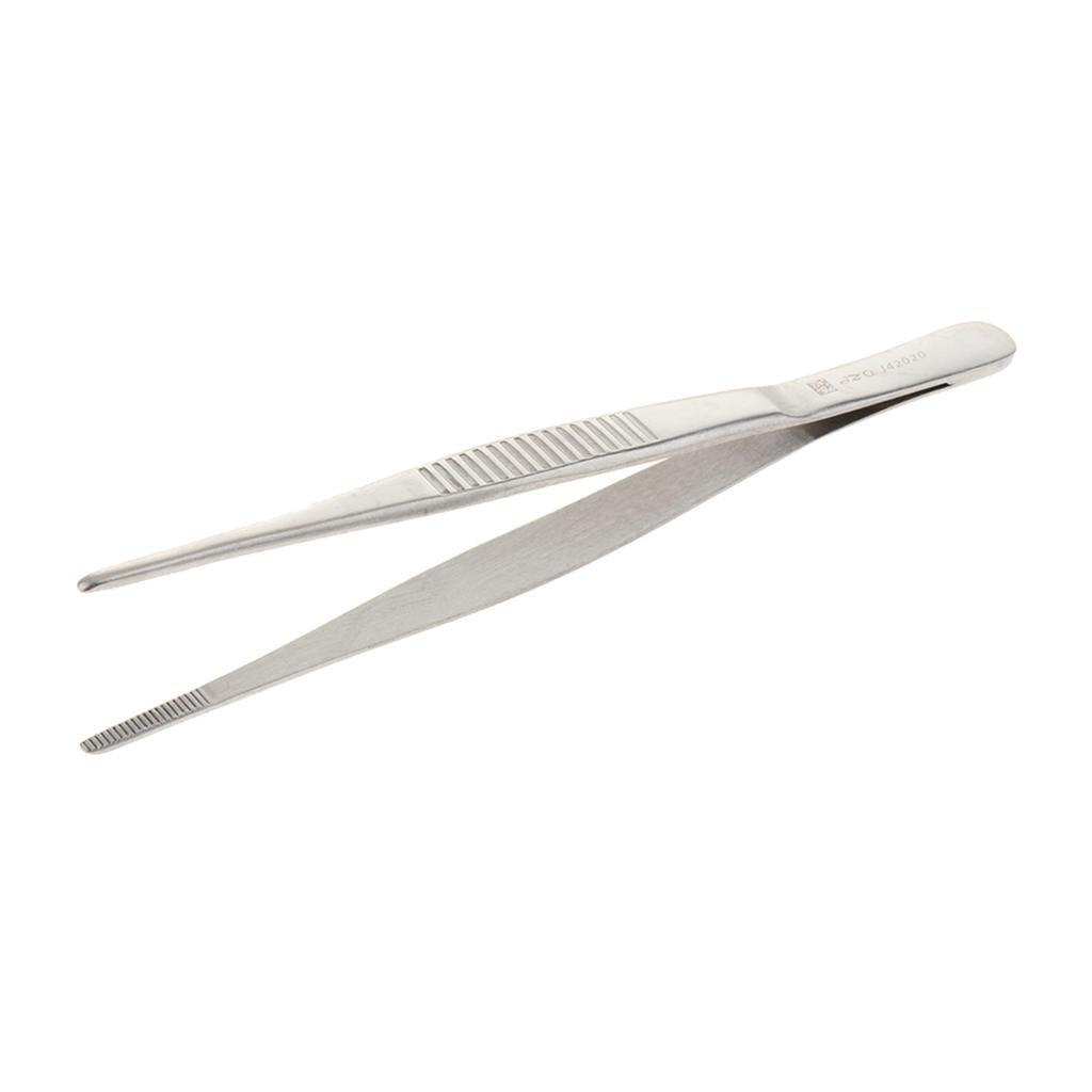 Long Stainless Steel Straight Tweezers for Detailed Work 14cm Length A