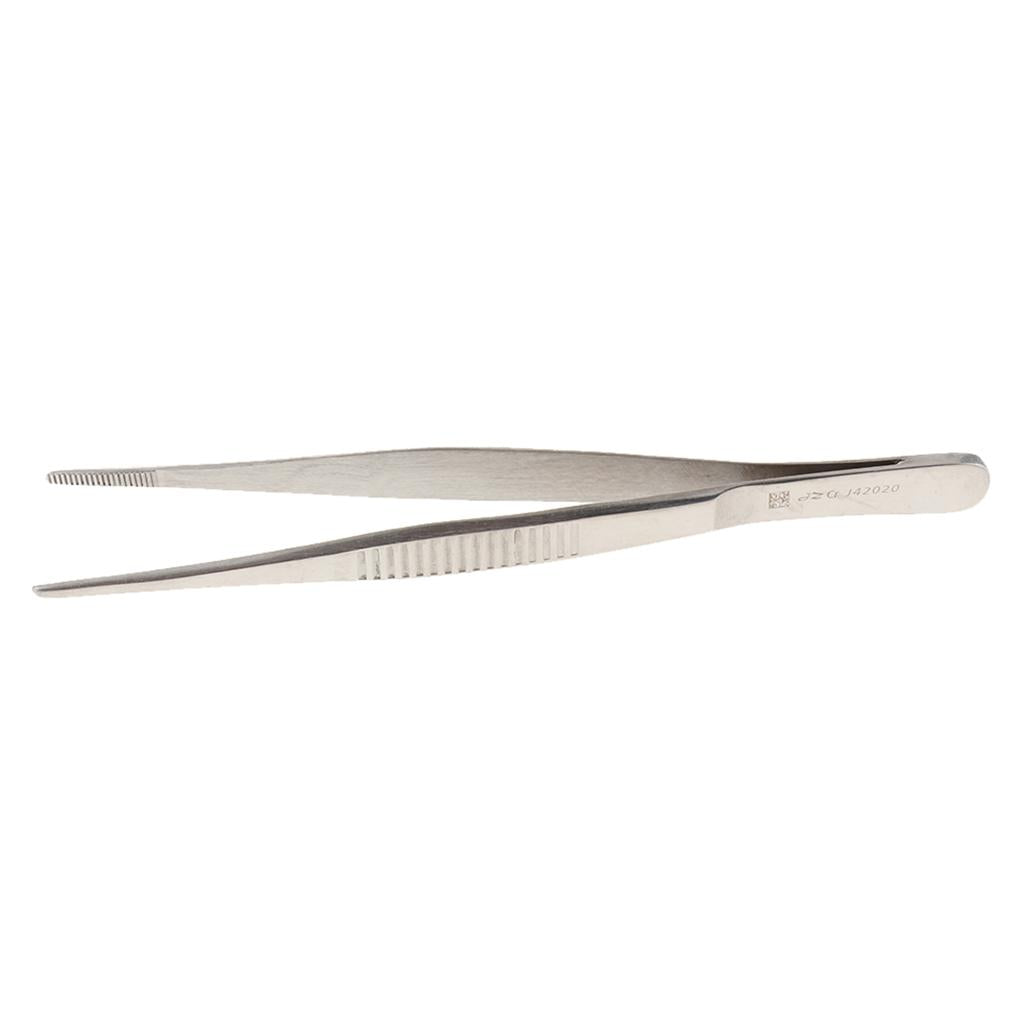 Long Stainless Steel Straight Tweezers for Detailed Work 14cm Length A