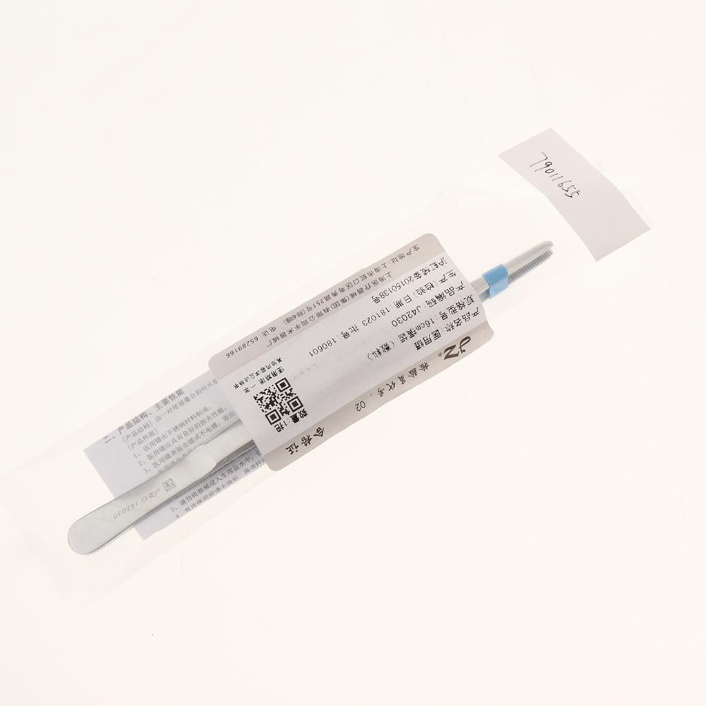 Long Stainless Steel Straight Tweezers for Detailed Work 16cm Length A