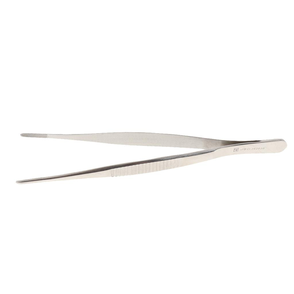 Long Stainless Steel Straight Tweezers for Detailed Work 16cm Length A