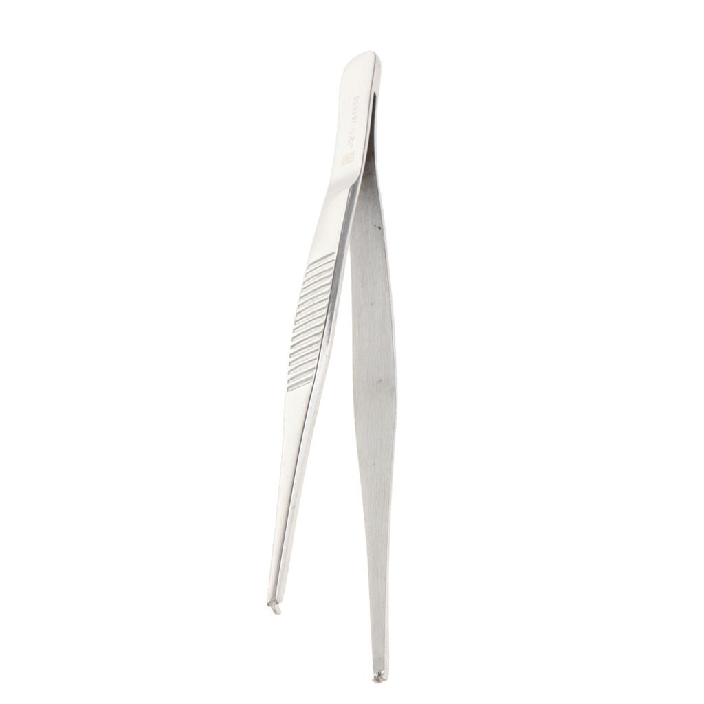Long Stainless Steel Straight Tweezers for Detailed Work 14cm Length B