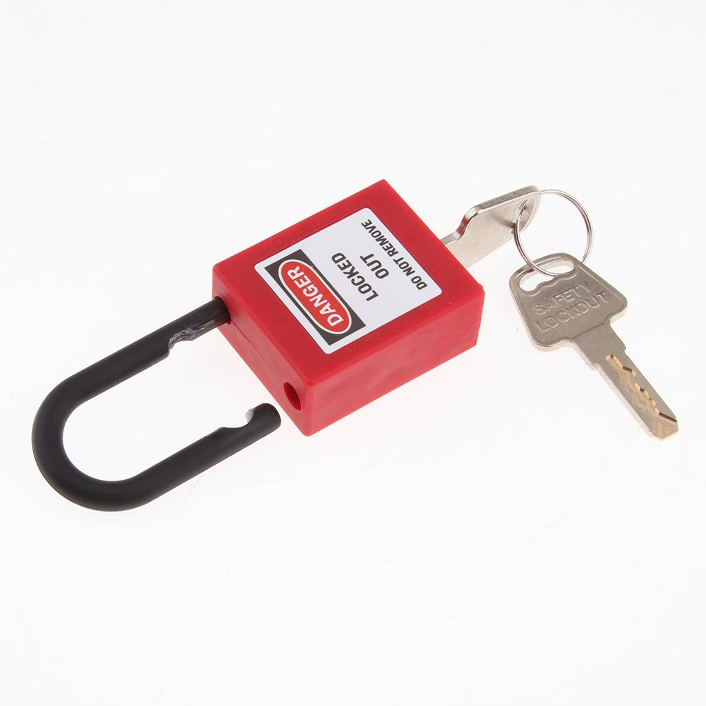 Safety Lockout Padlock Keyed Different 25mm Height Shackle  Red