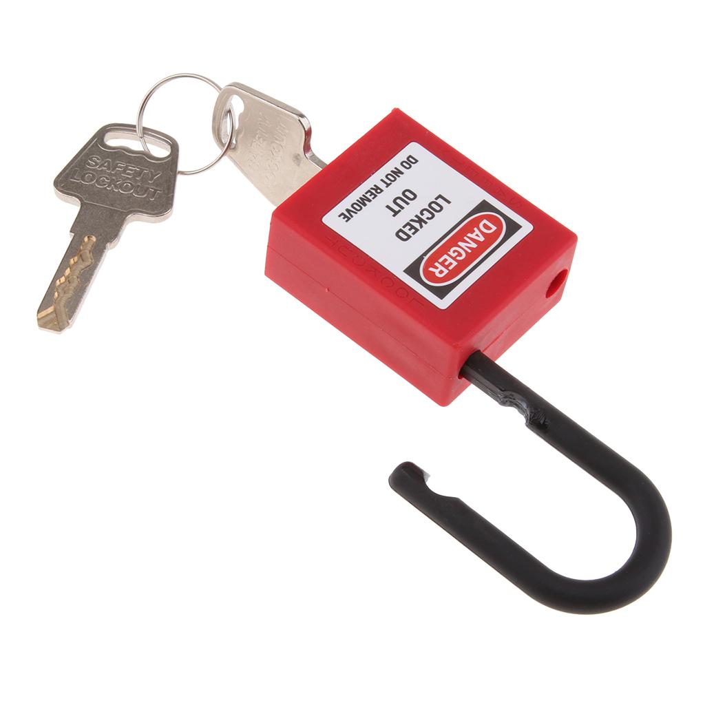 Safety Lockout Padlock Keyed Different 25mm Height Shackle  Red