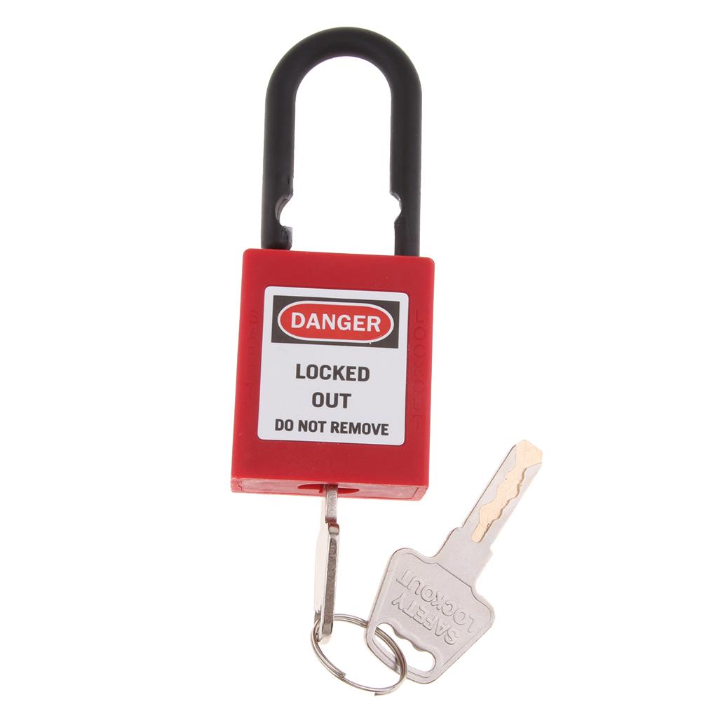 Safety Lockout Padlock Keyed Different 25mm Height Shackle  Red