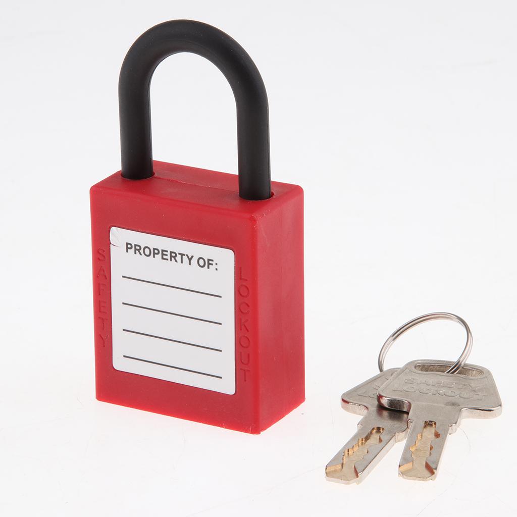Safety Lockout Padlock Keyed Different 25mm Height Shackle  Red