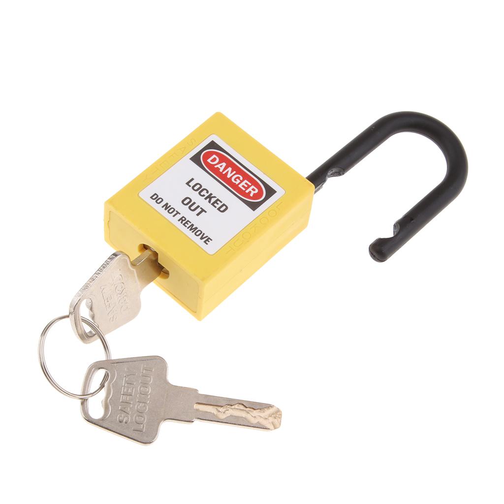 Safety Lockout Padlock Keyed Different 25mm Height Shackle  Yellow