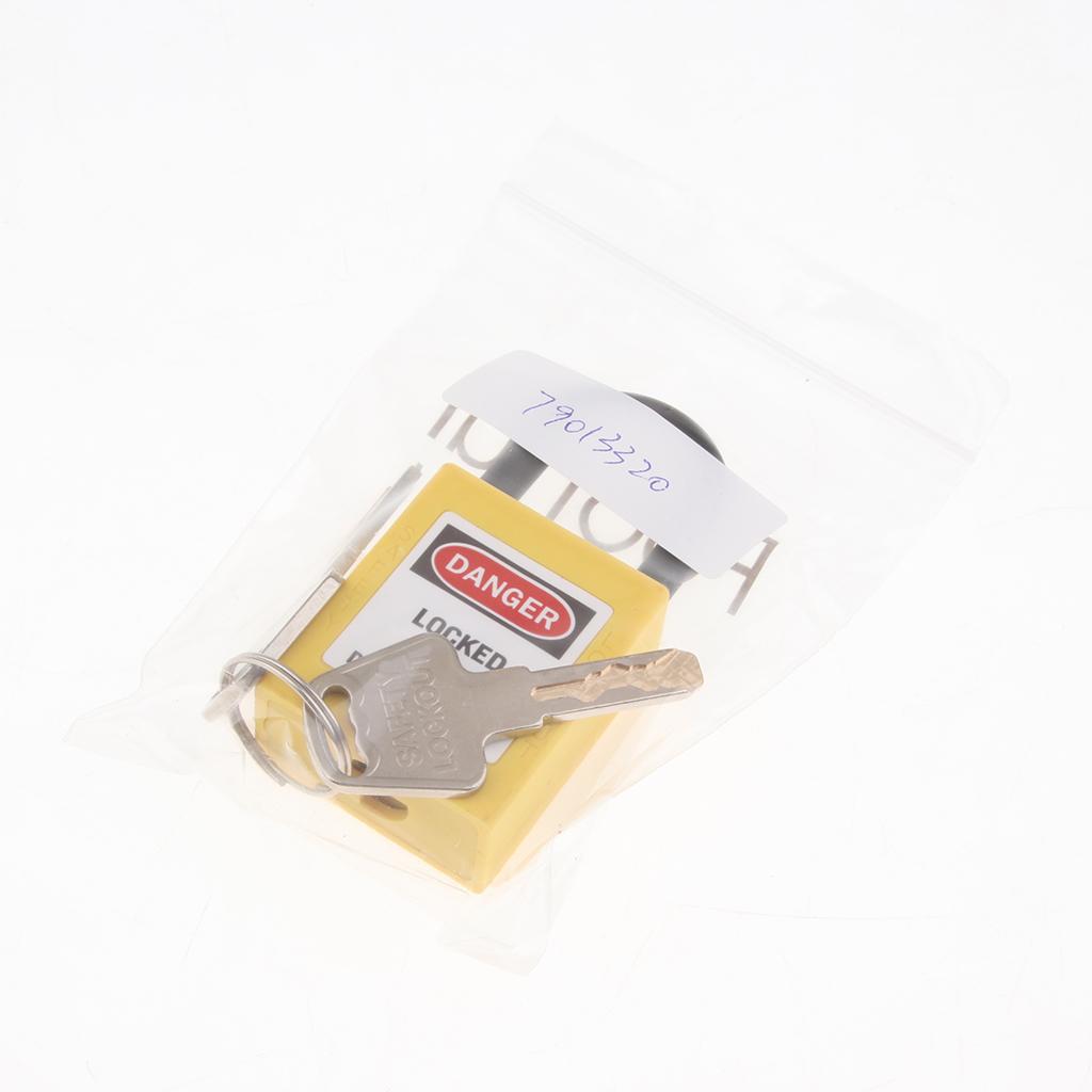 Safety Lockout Padlock Keyed Different 25mm Height Shackle  Yellow