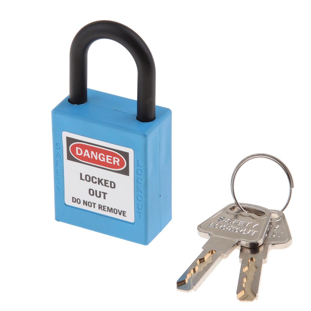 Safety Lockout Padlock Keyed Different 25mm Height Shackle  Blue