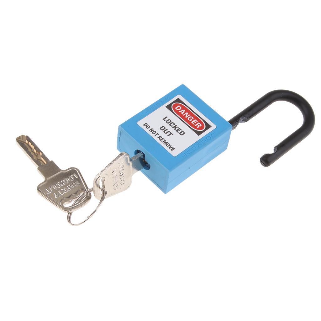 Safety Lockout Padlock Keyed Different 25mm Height Shackle  Blue