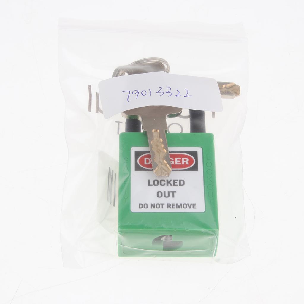 Safety Lockout Padlock Keyed Different 25mm Height Shackle  Green