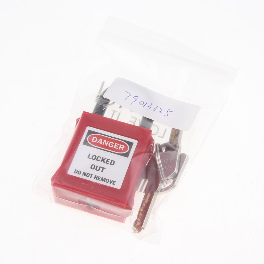 Safety Lockout Padlock Keyed Different 25mm Height Shackle  Red_2