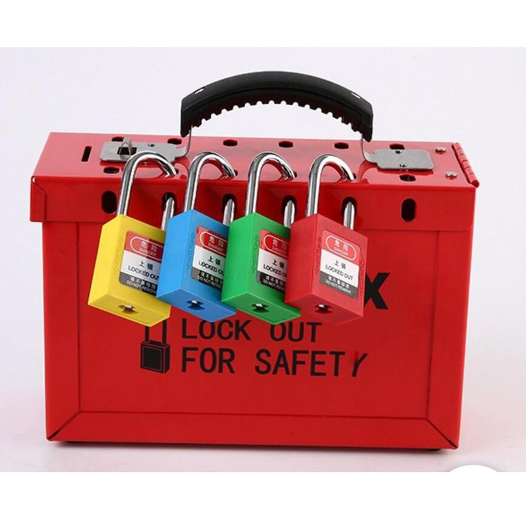 Safety Lockout Padlock Keyed Different 25mm Height Shackle  Red_2