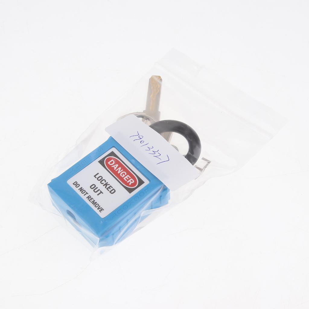 Safety Lockout Padlock Keyed Different 25mm Height Shackle  Blue_2