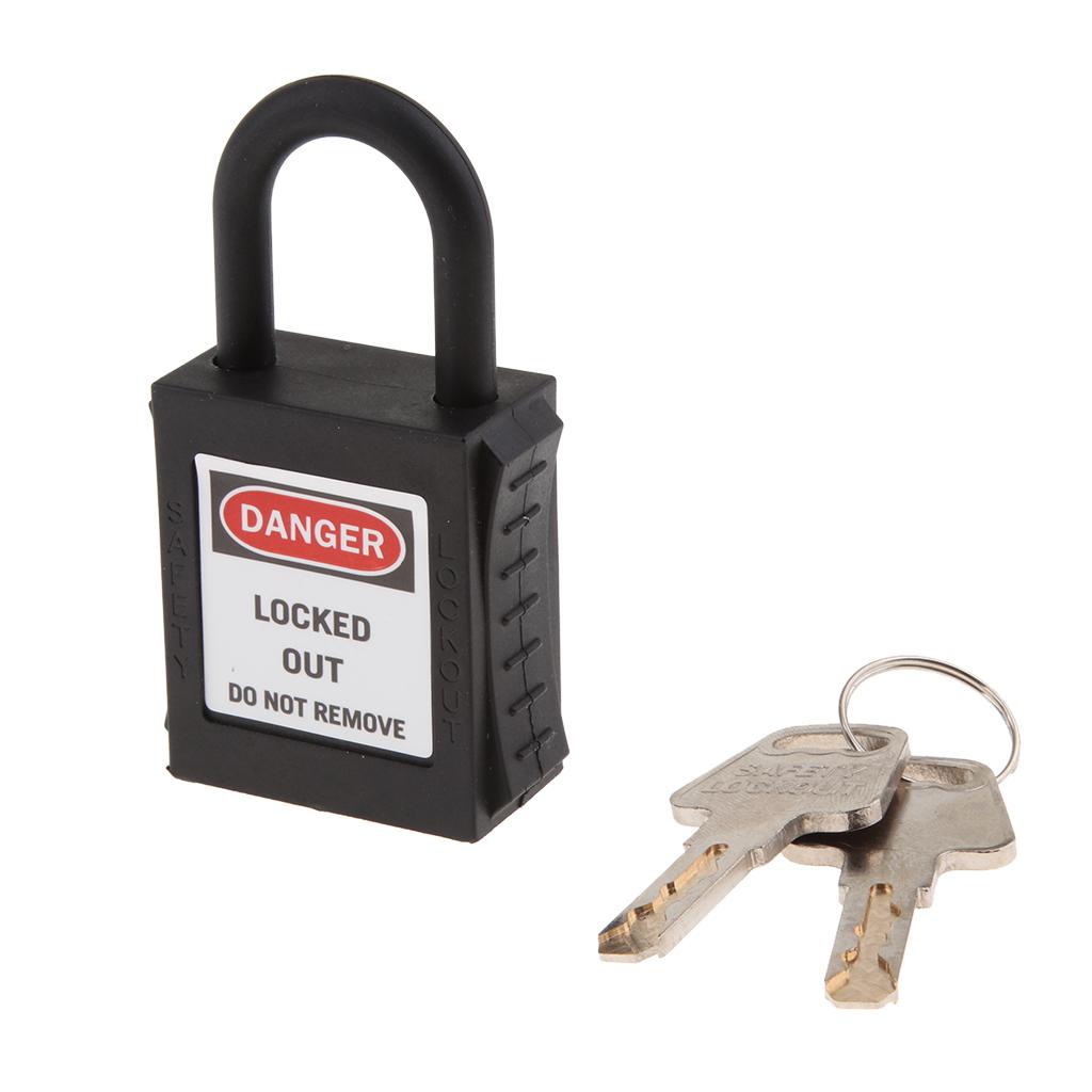 Safety Lockout Padlock Keyed Different 25mm Height Shackle  Black_2