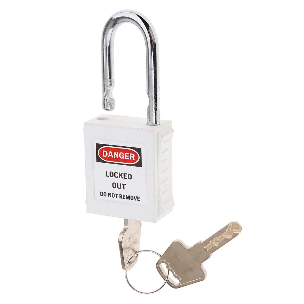 Safety Security Lockout Padlock Keyed Different White
