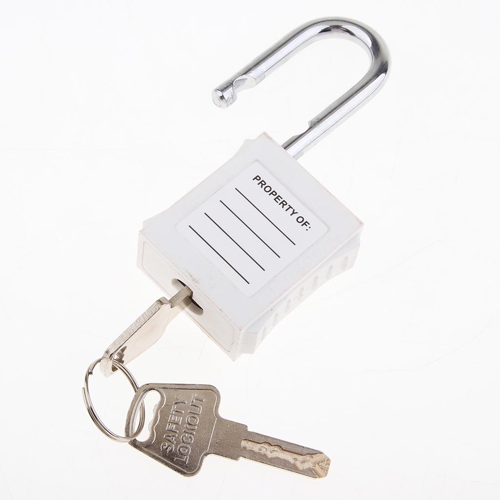 Safety Security Lockout Padlock Keyed Different White
