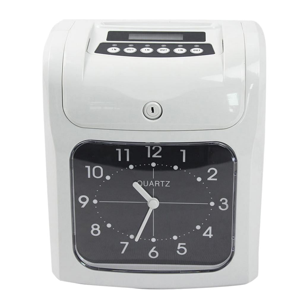 Office Employee Attendance Digital Time Clock Pointer Type w/50 Card EU Plug