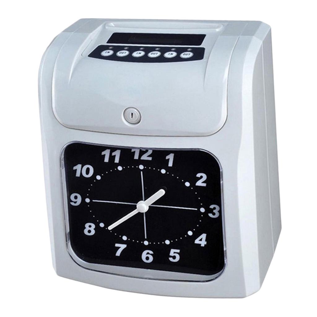 Office Employee Attendance Digital Time Clock Pointer Type w/50 Card EU Plug