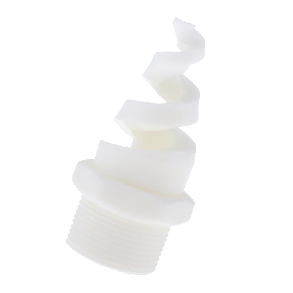 Plastic Spiral Cone Spray Nozzle Washing Cleaning Cooling Accs White 11:4