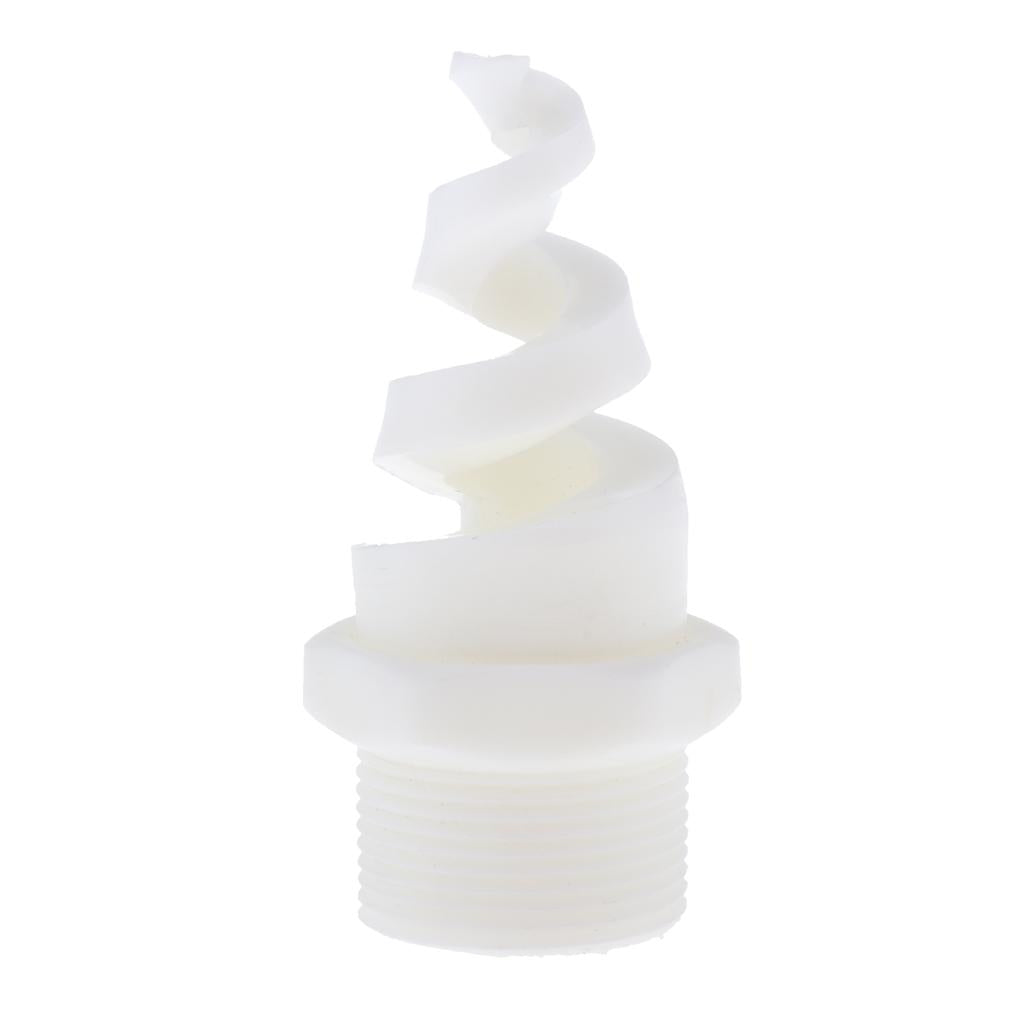 Plastic Spiral Cone Spray Nozzle Washing Cleaning Cooling Accs White 11:4