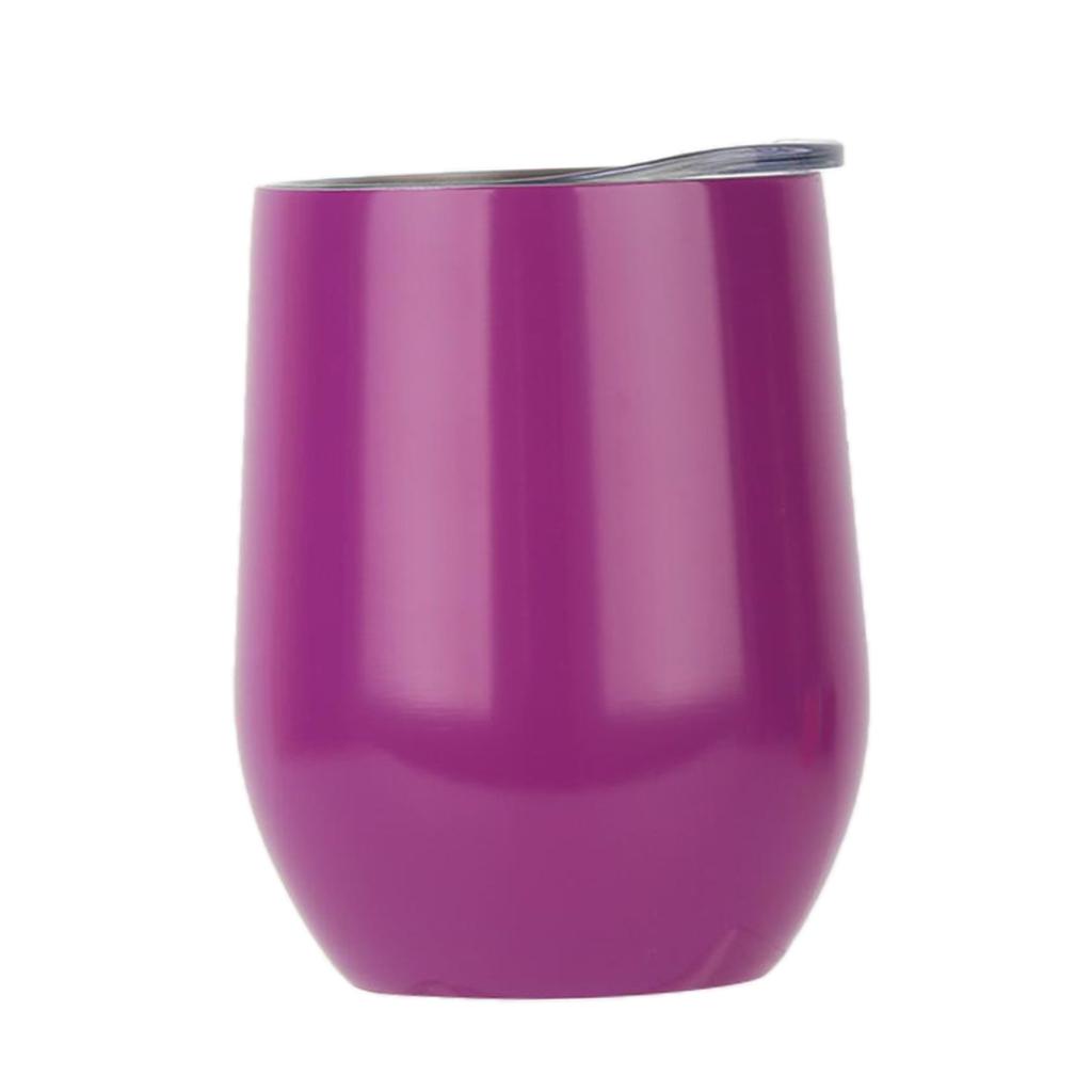 Insulated Stainless Steel Wine Double Wall Vacuum Cup 12oz Deep Purple