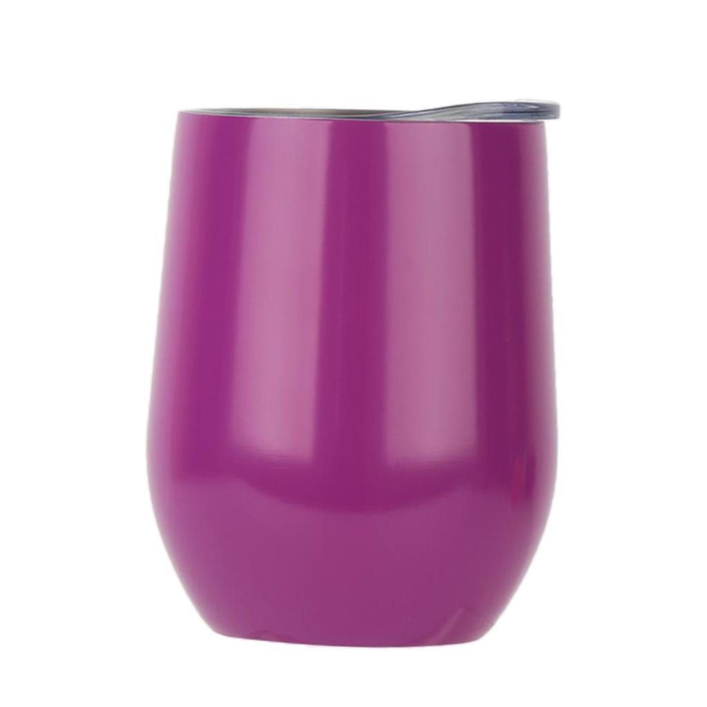 Insulated Stainless Steel Wine Double Wall Vacuum Cup 12oz Deep Purple