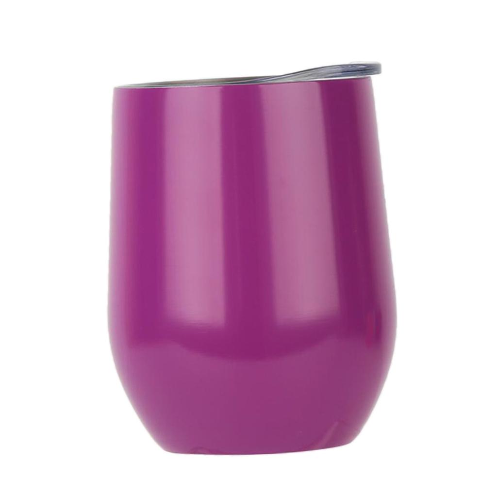 Insulated Stainless Steel Wine Double Wall Vacuum Cup 12oz Deep Purple