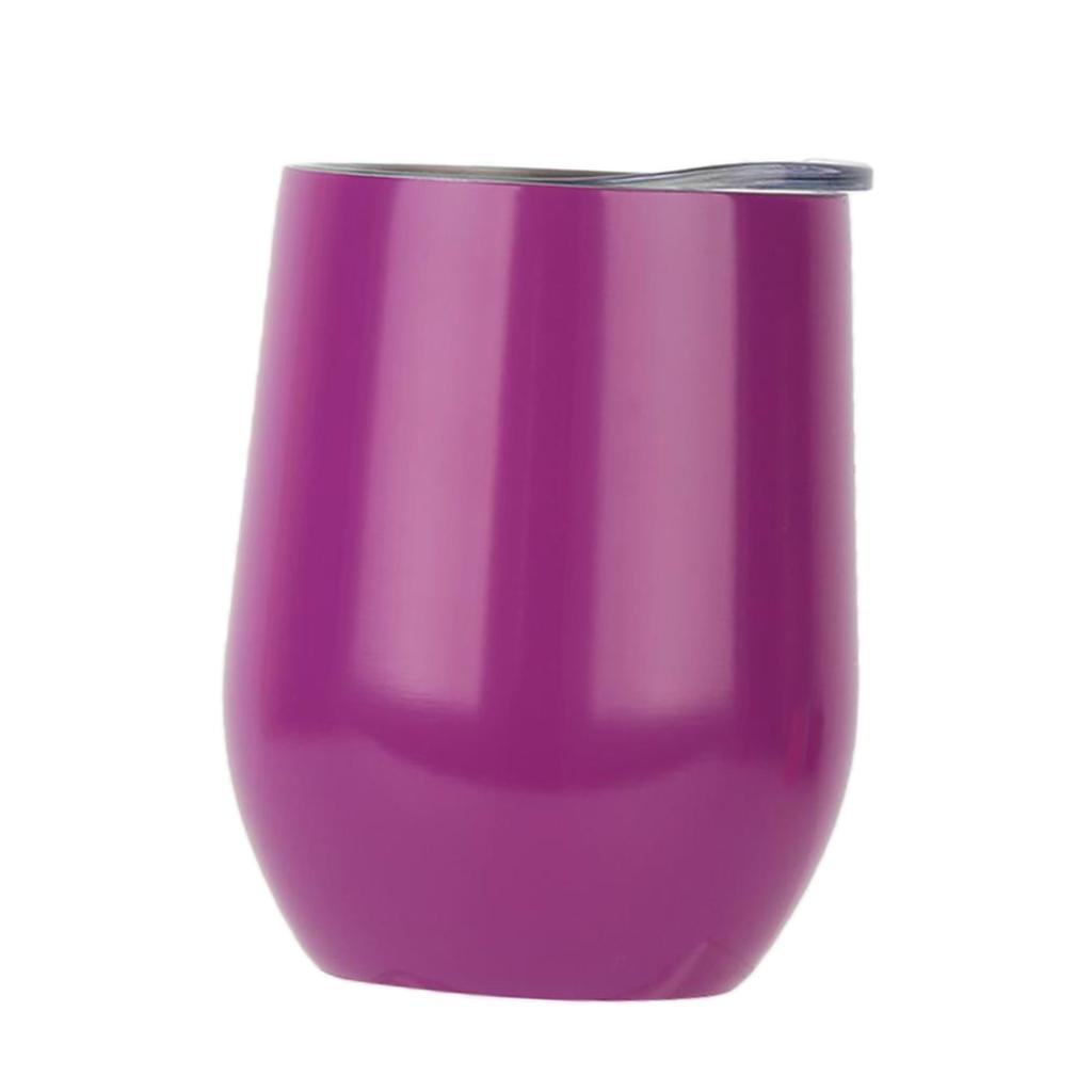 Insulated Stainless Steel Wine Double Wall Vacuum Cup 12oz Deep Purple
