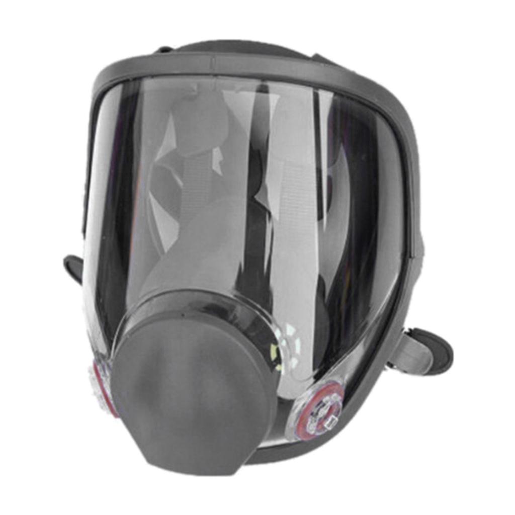 Single Full Face Smoke Gas Filter Guards Shields Anti-fog Facepiece 6600